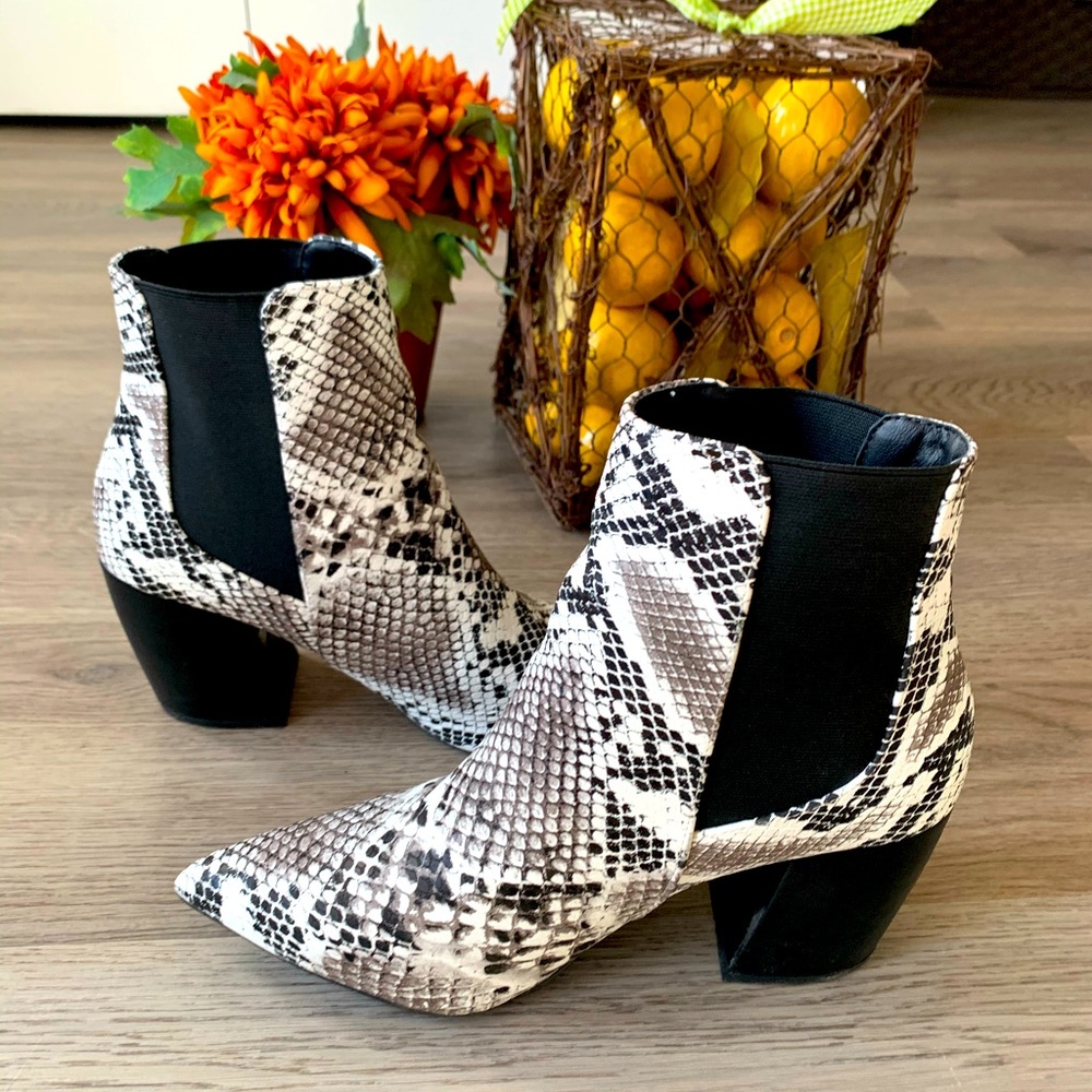 Snake Skin Chelsea Bootie